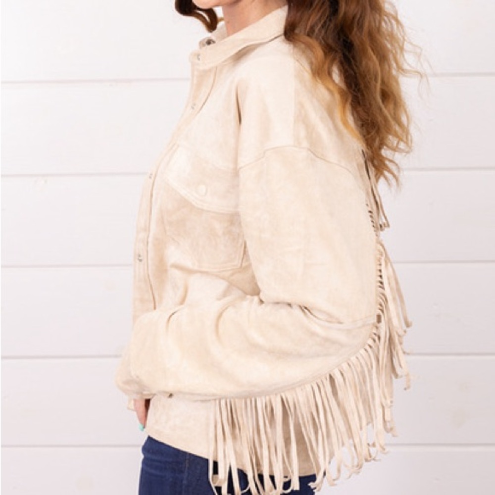 Super soft cowboy fringe jacket by Wishlist.